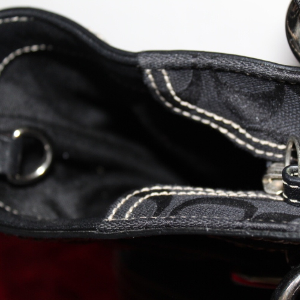 ⭐️CLEARANCE SALE⭐️👜HOST PICK👜 COACH Black Canvas & Leather Satchel - Picture 10 of 11